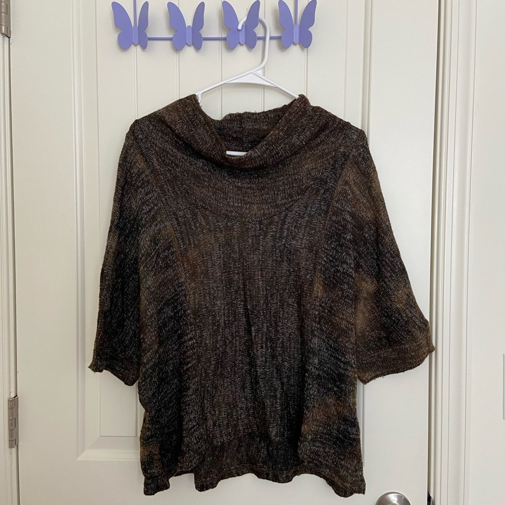EUC | Yarn Art‎ women’s thin lightweight acrylic knit cowl neck sweater medium
